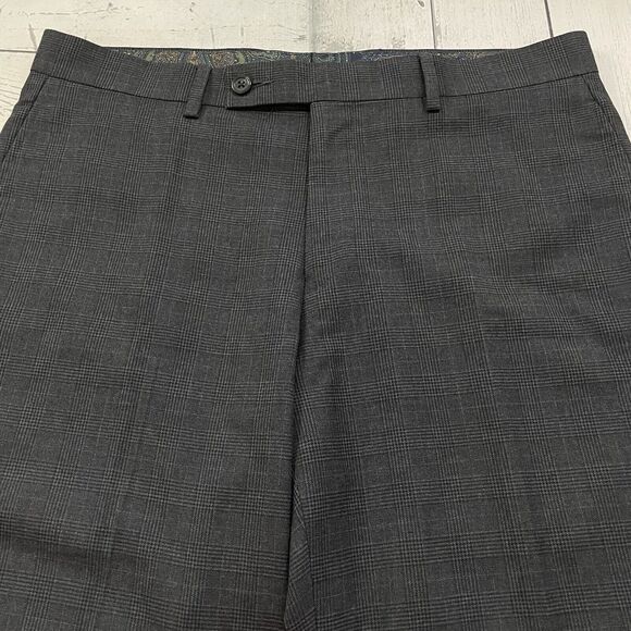 Lauren Ralph Lauren Men's W32 x L30 Gray Glen Check Flat Front Dress Pants - Picture 3 of 8